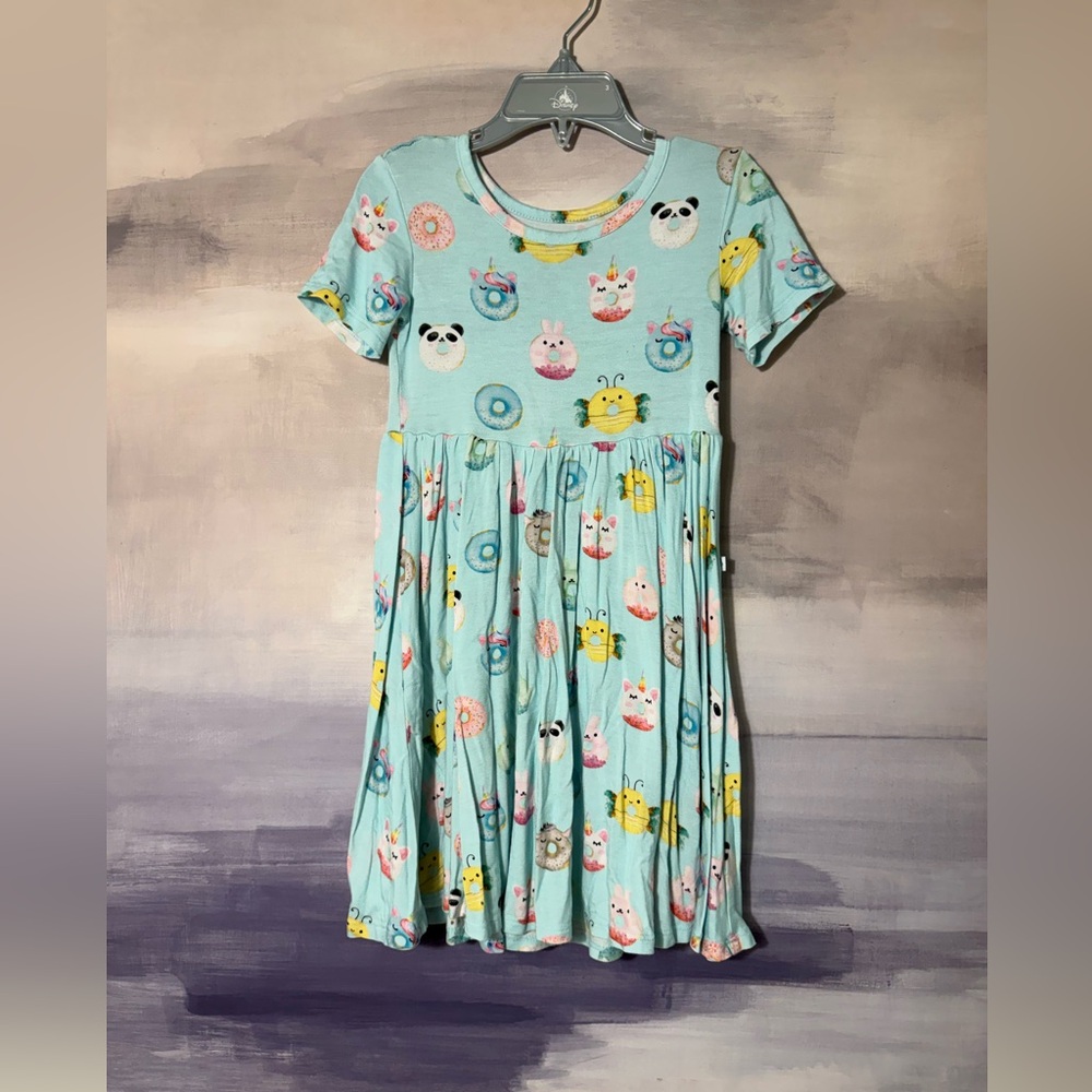 Posh Peanut Girls Pastel Donut Animal Print Play Dress